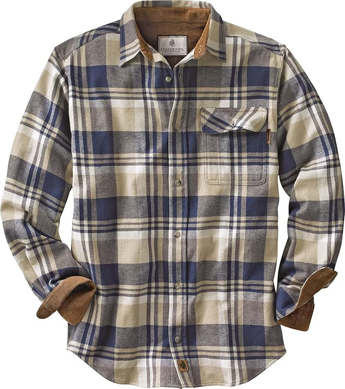 Legendary Whitetails Men's Buck Camp Flannel Plaid Shirt | Amazon (US)
