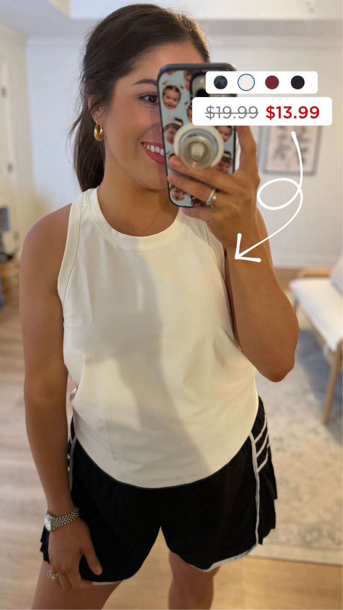 Women’s athletic white tank top || old navy find

#LTKSaleAlert #LTKActive #LTKFitness