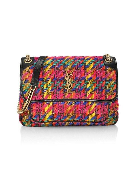 Medium Niki Tweed Chain Shoulder Bag | Saks Fifth Avenue