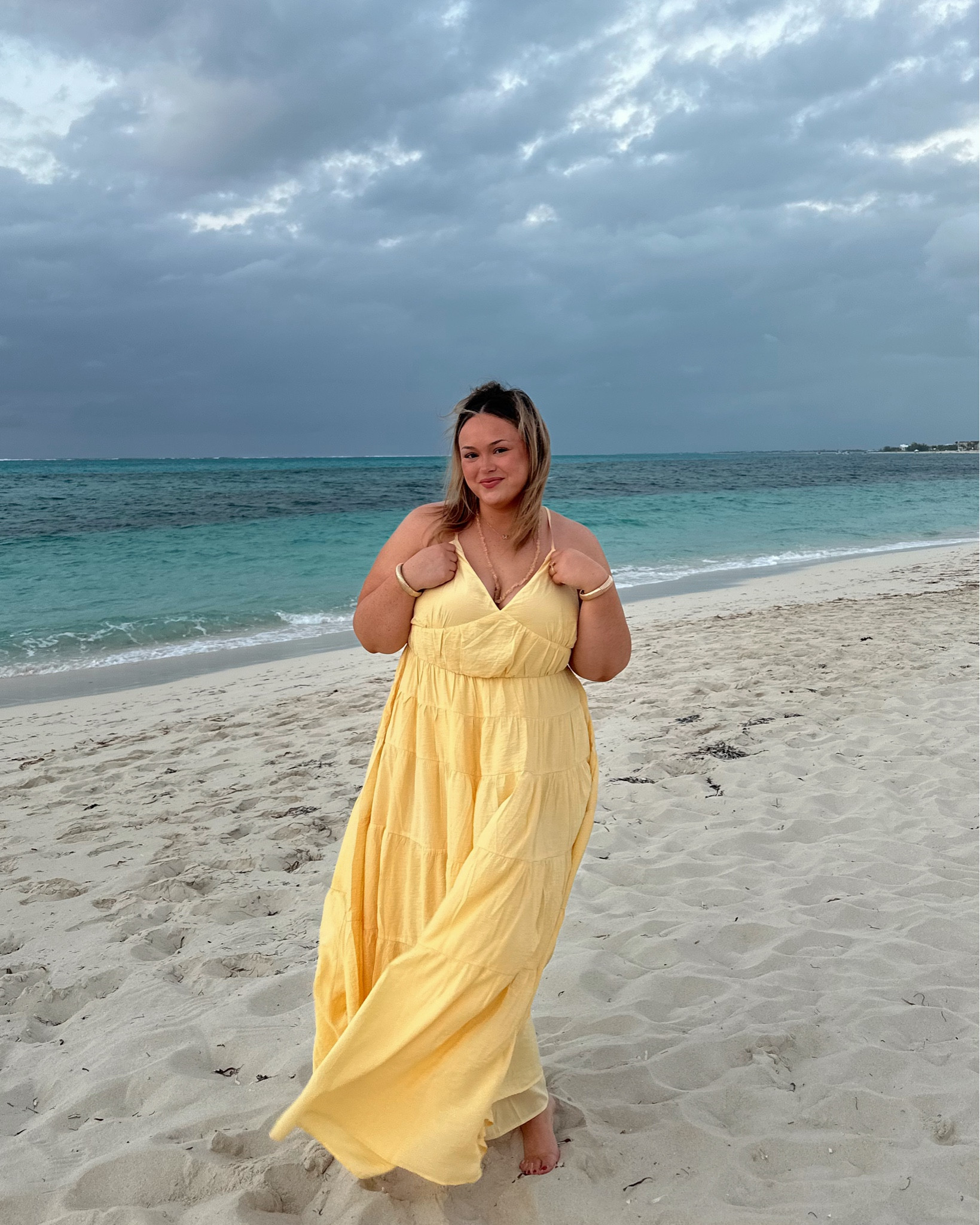 the perfect dress for spring & summer💛 loving butter yellow for this szn! She runs a little bit big so don’t size up! love this dress for a casual beach day, girls brunch, or dinner date! So many ways to style her up or down. I’m wearing an XL! It also comes in navy, purple, & a few prints! 

#LTKplussize #LTKmidsize #LTKSeasonal