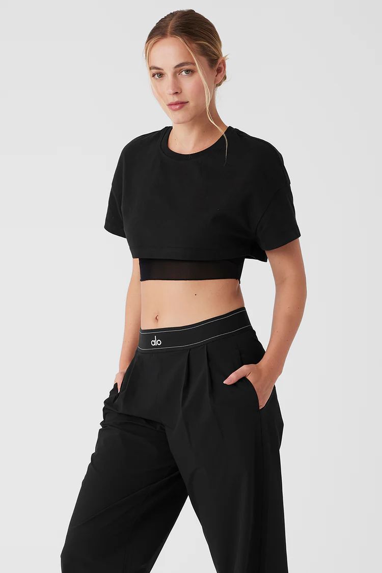 Made You Look Cropped Short Sleeve Tee | Alo Yoga