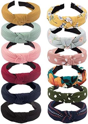 Womens Headbands Boho Headbands for Women 12 Pack VELSCRUN Knot Headbands Women Hair Knotted Head... | Amazon (US)