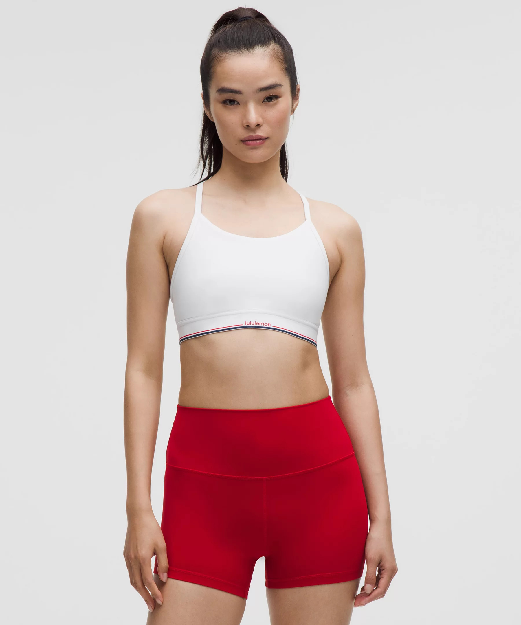 Flow Y Mid-Support Bra Logo | Lululemon (US)