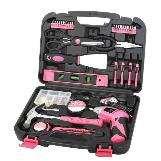 Apollo Tools 135pc Household Tool Kit DT0773N1 Pink | Target