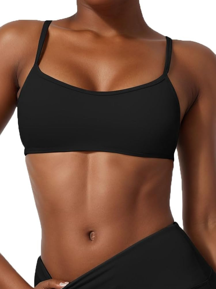 Sunzel Sports Bra for Women, Backless Padded Yoga Training Bras Low Impact Workout Going Out Cami... | Amazon (US)