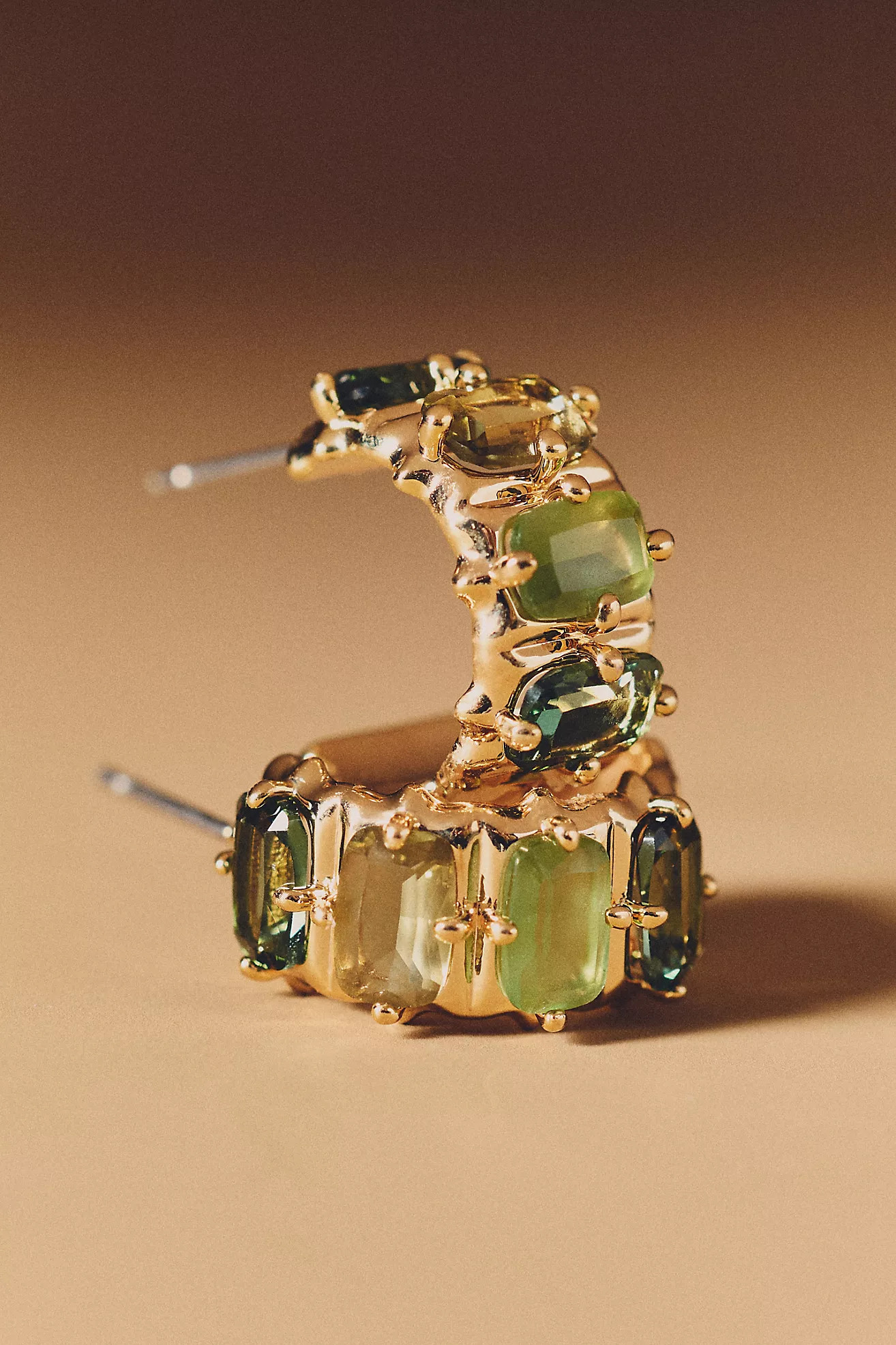 Crystal Baguette Huggie Hoop Earrings | Anthropologie (US)
