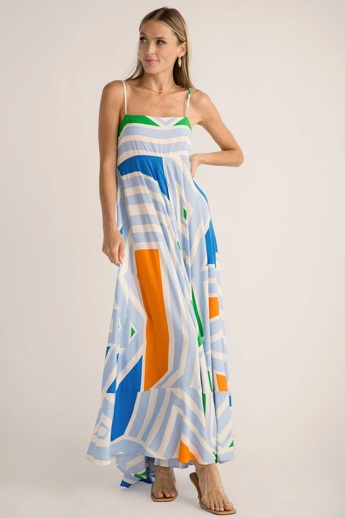 Olivaceous Sharon Midi Printed Dress | Social Threads