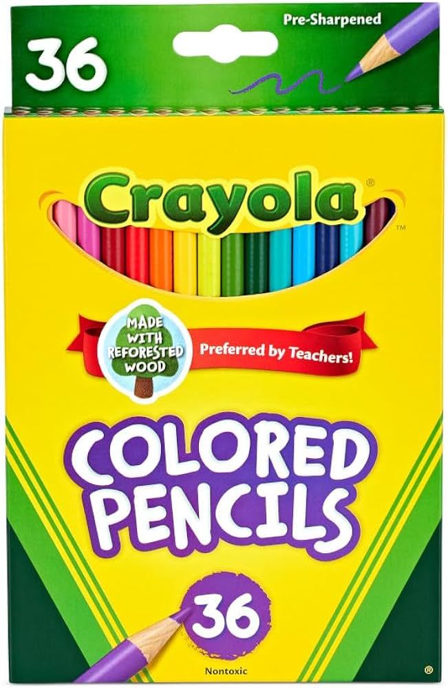 Crayola Colored Pencils (36ct), Kids Pencils Set, Art Supplies, Great for Coloring Books, Classro... | Amazon (US)