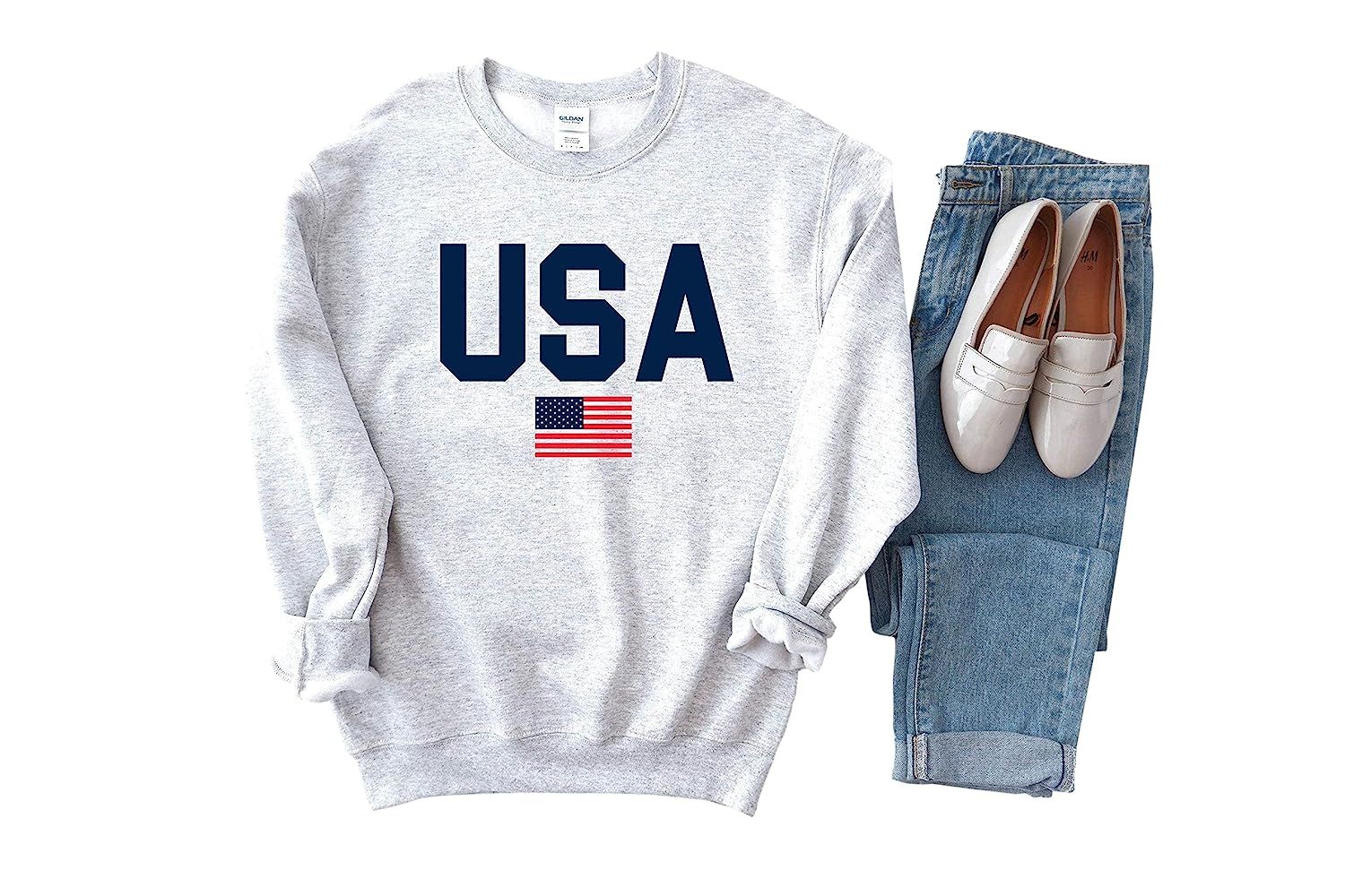 USA Sweatshirt Fourth of July Red White and Blue America Top 4th of July Shirt Womens Clothing | Amazon (US)