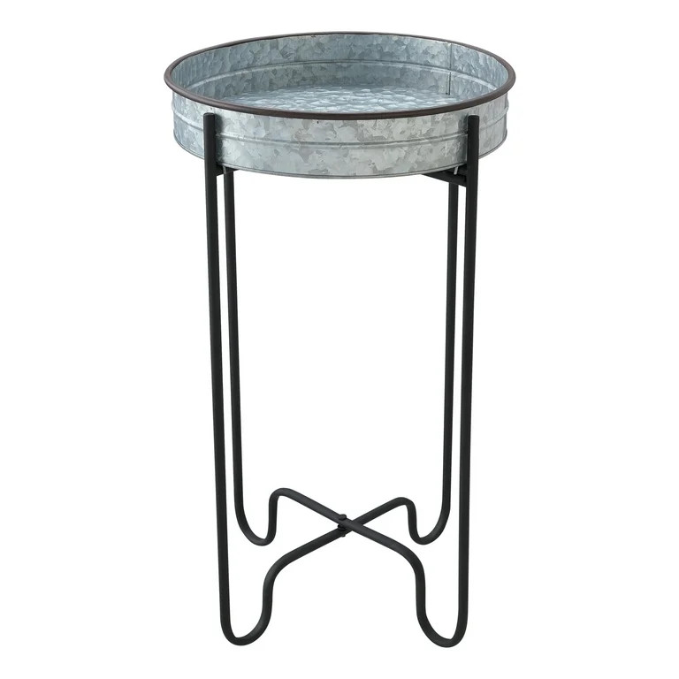 Better Homes & Gardens 13" x 13" x 22" Silver and Black Iron Plant Stand - Walmart.com | Walmart (US)