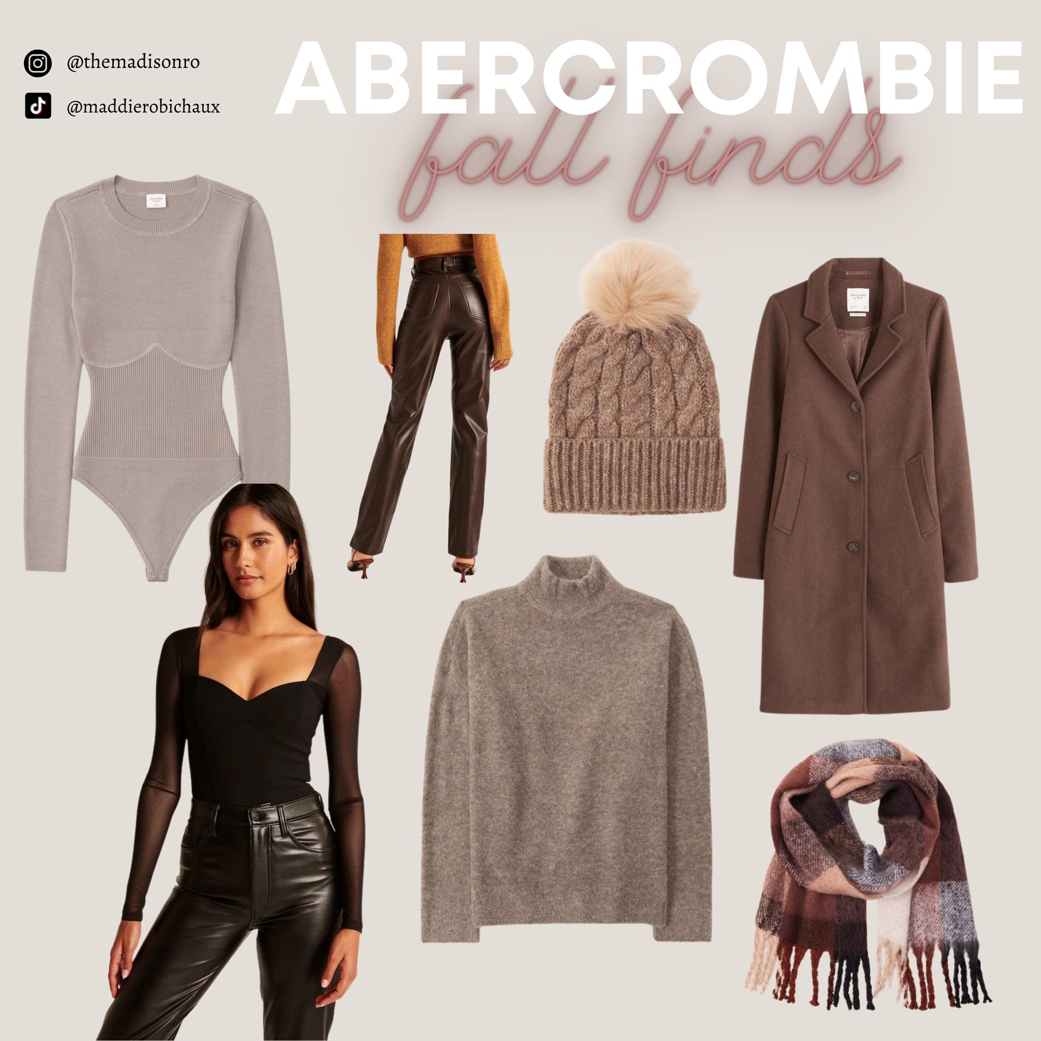 Abercrombie Fall Basics! It’s your favorite neutrals for fall. 
Abercrombie Style, Leather Pants, Neutral Basics, Fall Style, Streetwear, Thanksgiving Looks, Fall Vibes

#LTKSeasonal #LTKstyletip #LTKunder50