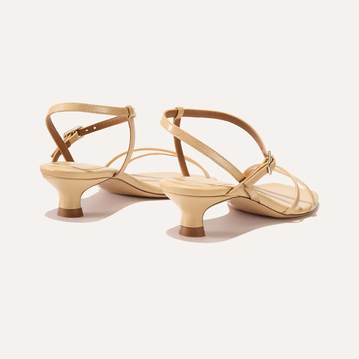 The Dylan Sandal - Sand Crinkle Gloss Nappa | Margaux