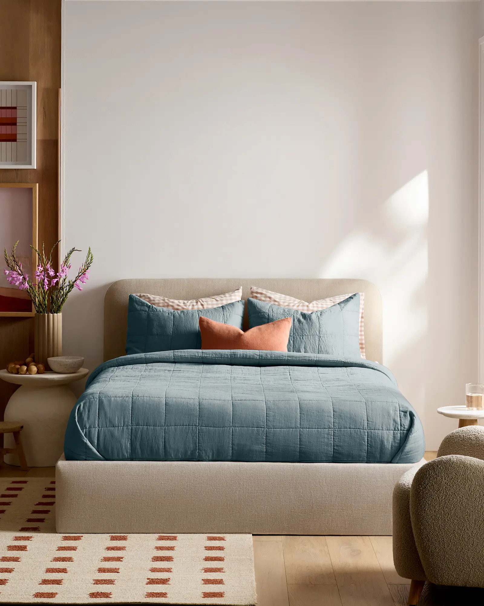 Lightweight European Linen Box Quilt | Quince