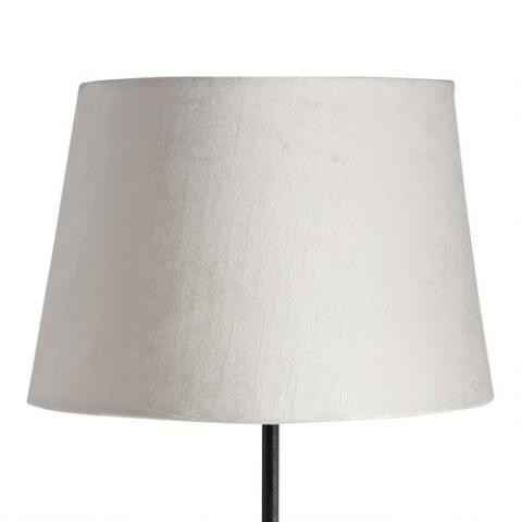 Ivory Velvet Accent Lamp Shade | World Market