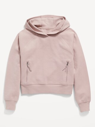 Dynamic Fleece Zip-Pocket Pullover Performance Hoodie for Girls | Old Navy (US)