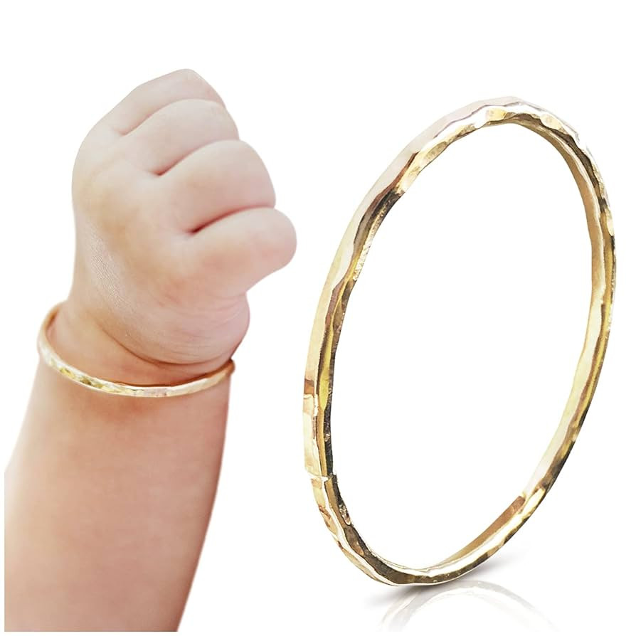 Baby Bangle Bracelet (4 1/2" Inches, 14K Yellow Gold Filled) | Amazon (US)