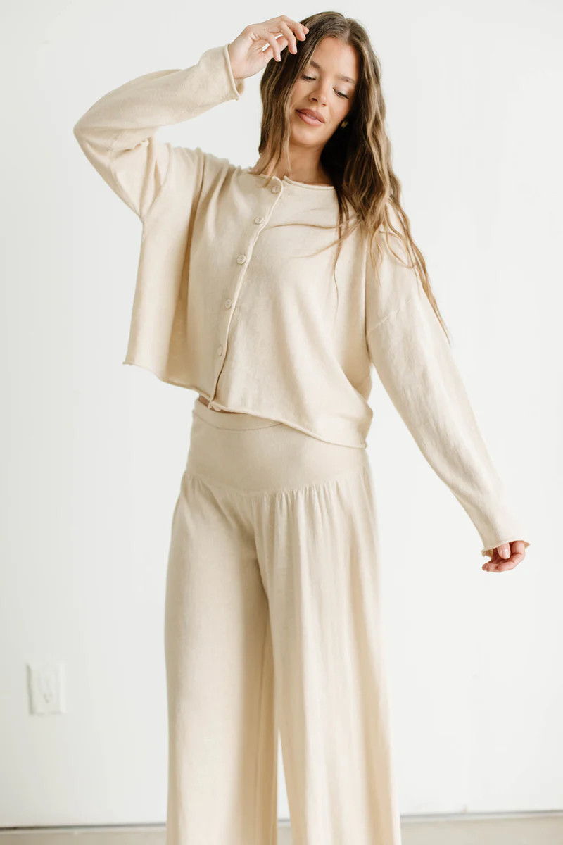 Larsa Knit Set in Beige | Worth Collective