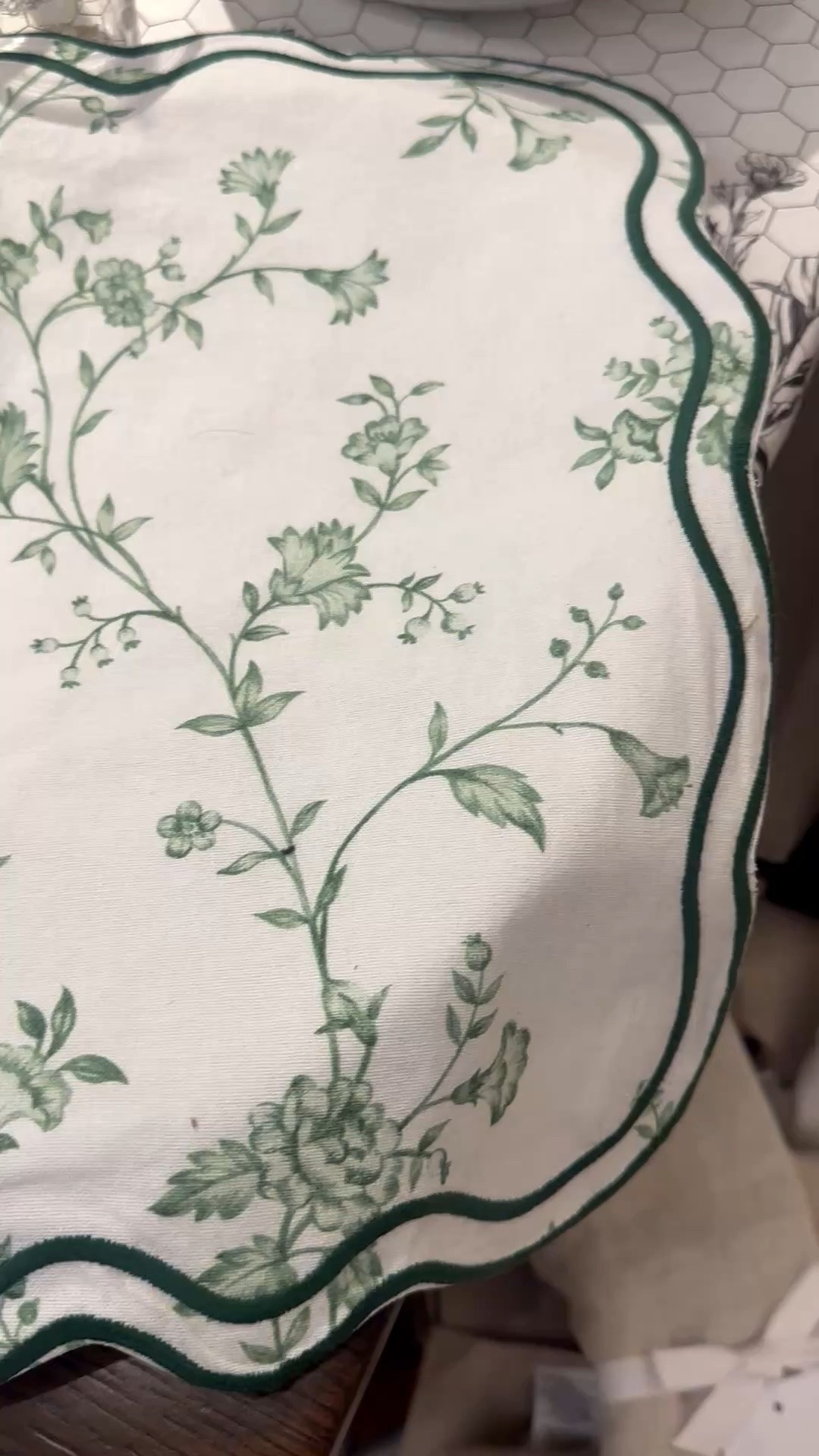 One of my favorite napkins right now. 🌿

I’m always drawn to pieces that feel elegant without trying too hard, and this one does exactly that. The soft, faded floral pattern has a timeless charm, while the double scalloped trim adds just enough detail to make the entire table feel special.

Part of the AERIN for Williams Sonoma collection, the design reflects Aerin Lauder’s signature style—effortless elegance, beautiful gardens, and thoughtful entertaining. It feels collected rather than decorated, which is something I always love in a home.

It’s delicate, romantic, and classic—but still fresh. The kind of tabletop piece that layers beautifully with everyday dinnerware and instantly elevates a simple brunch, lunch, or dinner setting.

Sometimes it’s the smallest details that make a table memorable.

#AERIN #tablescape #tabledecor #napkins #floraldesign #entertainingathome #diningdecor #tabletop #classicstyle #gardeninspired #eleganthome #summerentertaining #dinnerparty #tableinspiration

#LTKHome #LTKdayinmylife #LTKHome