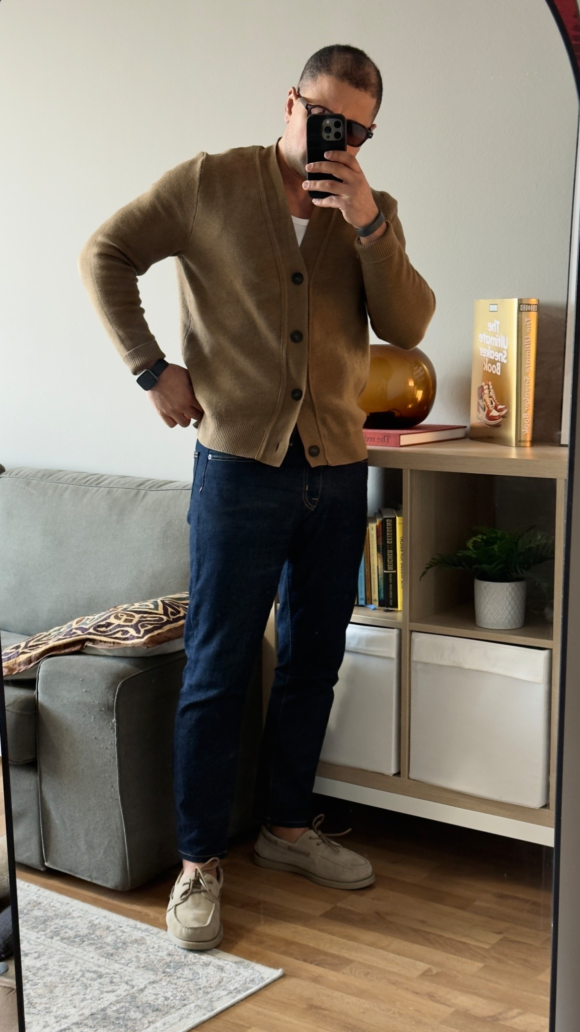 Casual Spring Outfit! 
I like it because its simple and easy to rebuild! White tank, brown cardigan, mid blue denim jeans, boat shoes and sunglasses


#LTKootd #LTKMens #LTKSeasonal