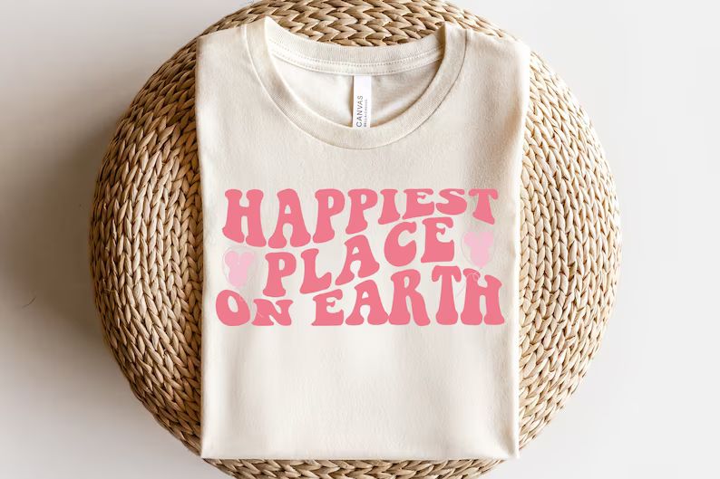 Happiest Place on Earth Shirt, Disney Shirt, Disney Parks Shirt, Disney World, Disneyland, Matchi... | Etsy (US)