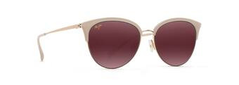 Maui Jim Olili Cat Eye Polarized Sunglasses | Milky Almond Frames with Maui Rose Lenses | Maui Jim