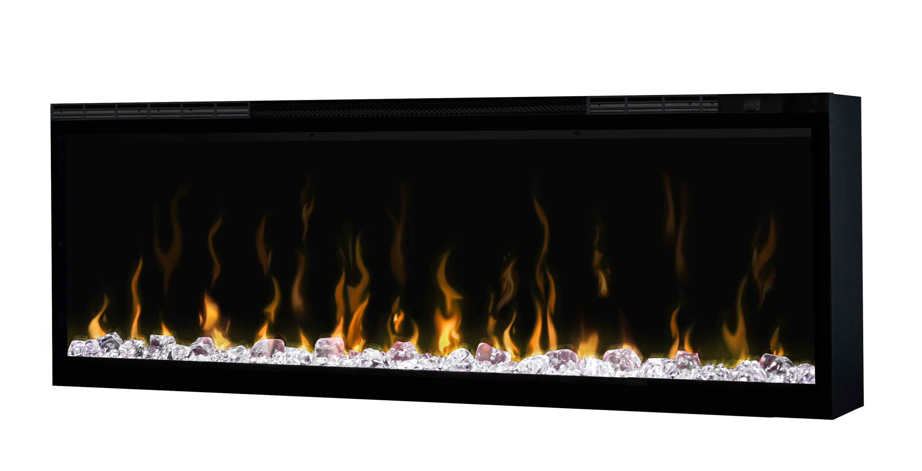 Dimplex 50.25-in W Black Free standing Fan-forced Flat Wall Electric Fireplace with Remote Control Included one_size | XLF50 | Lowe's