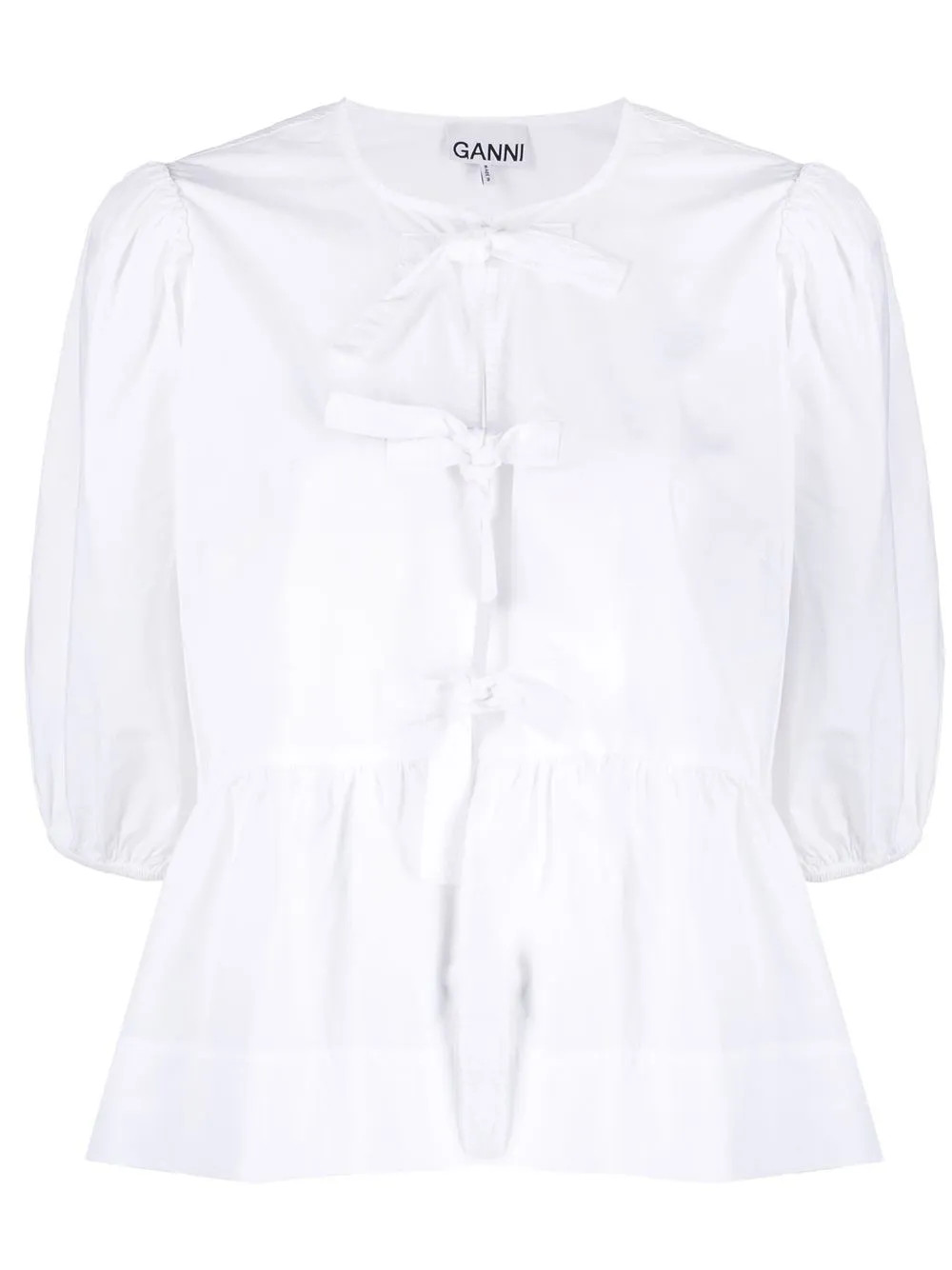 organic-cotton peplum blouse | Farfetch Global