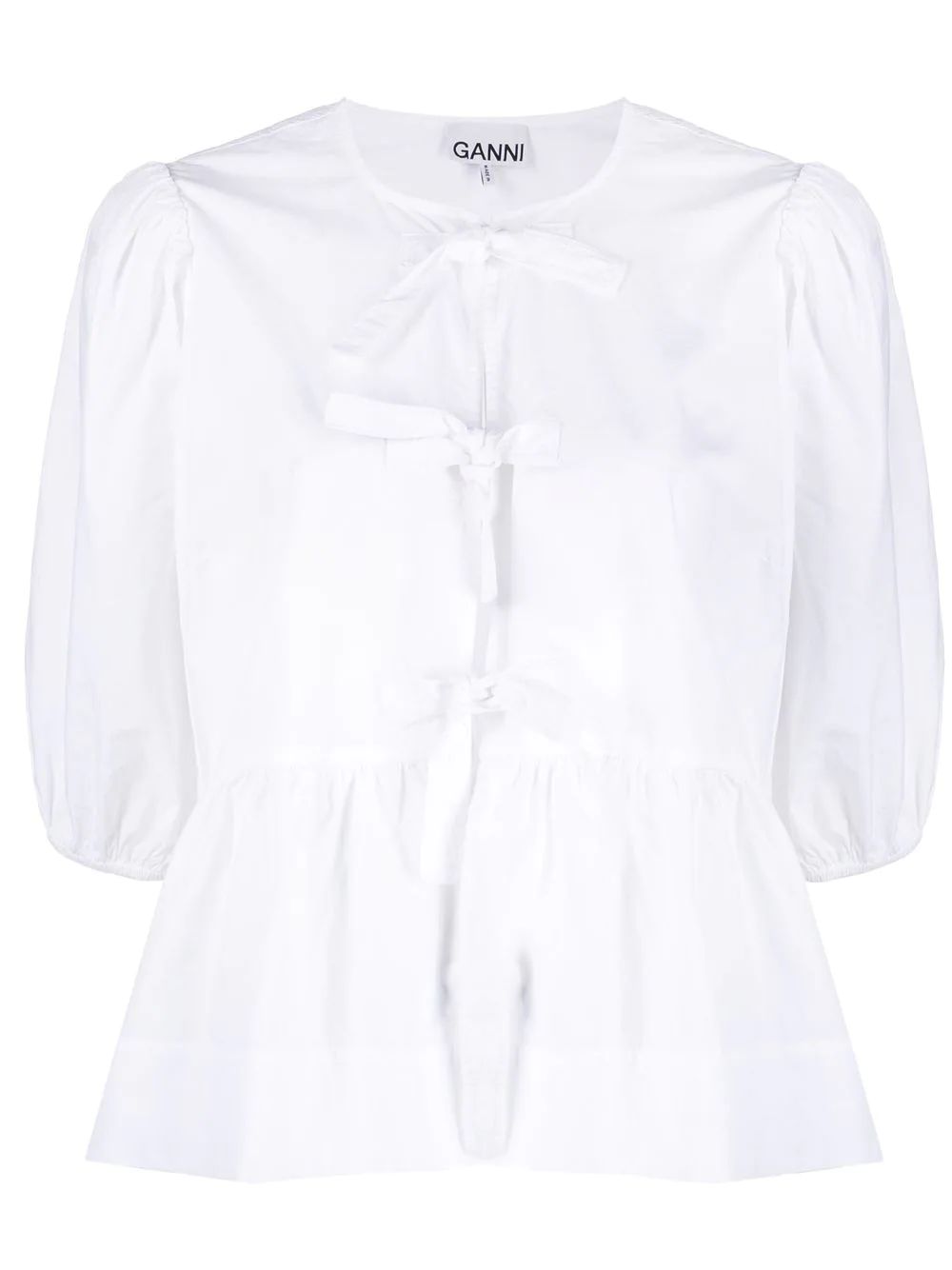 organic-cotton peplum blouse | Farfetch Global