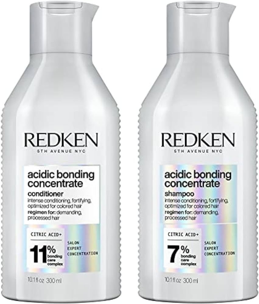 REDKEN Bonding Shampoo & Conditioner Set for Damaged Hair Repair | Acidic Bonding Concentrate | S... | Amazon (US)