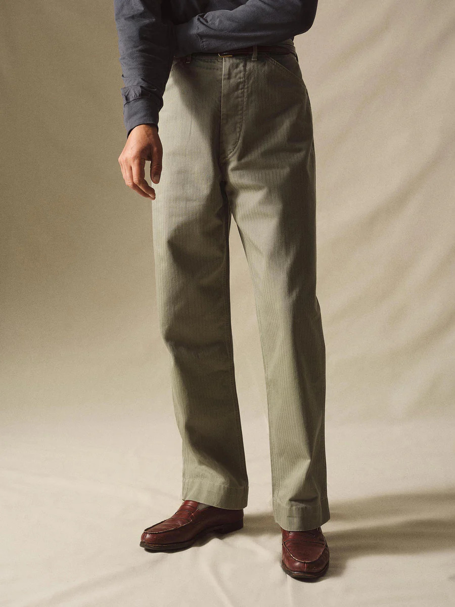 Herringbone Twill Full Saddle Field Pant | Buck Mason