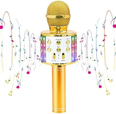 CYY Karaoke Wireless Microphone Toys for 3-12 Years Old Kids, Bluetooth Portable Microphone Speak... | Amazon (US)