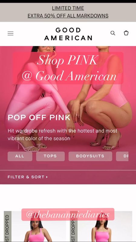 Shop the new pink collection from Good American! From swimwear, to faux leather, to catsuits, and more! #TheBanannieDiaries 

#LTKstyletip #LTKSeasonal #LTKshoecrush