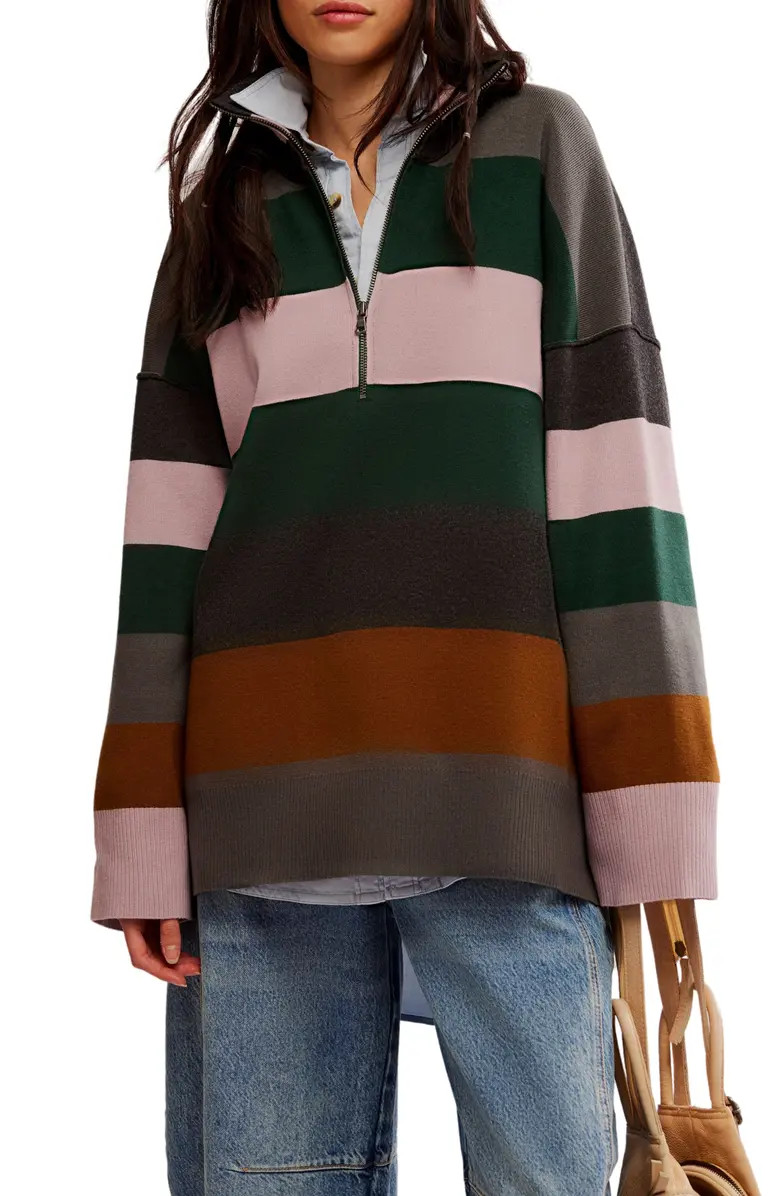 Coastal Stripe Half-Zip Pullover | Nordstrom