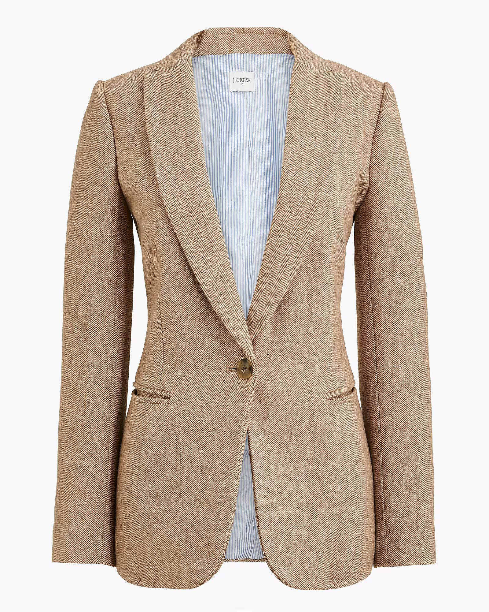 Petite herringbone wool-blend Holland blazer | J.Crew Factory