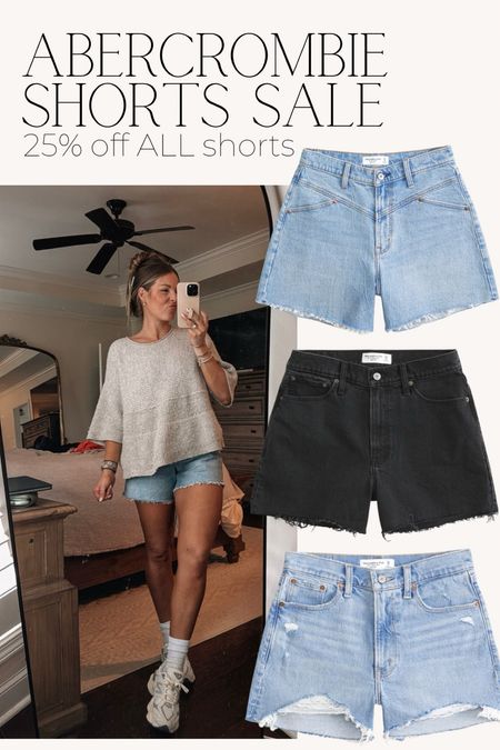 ABERCROMBIE SHORT SALE ✨ 25% off ALL shorts from Abercrombie today! Use code AFSHORTS for an additional 15% off. Shop allllll my faves! The Dad Shorts are shown here & my favorite denim short!

Size: 26 curve love for me 

#LTKSaleAlert #LTKSeasonal #LTKFindsUnder100