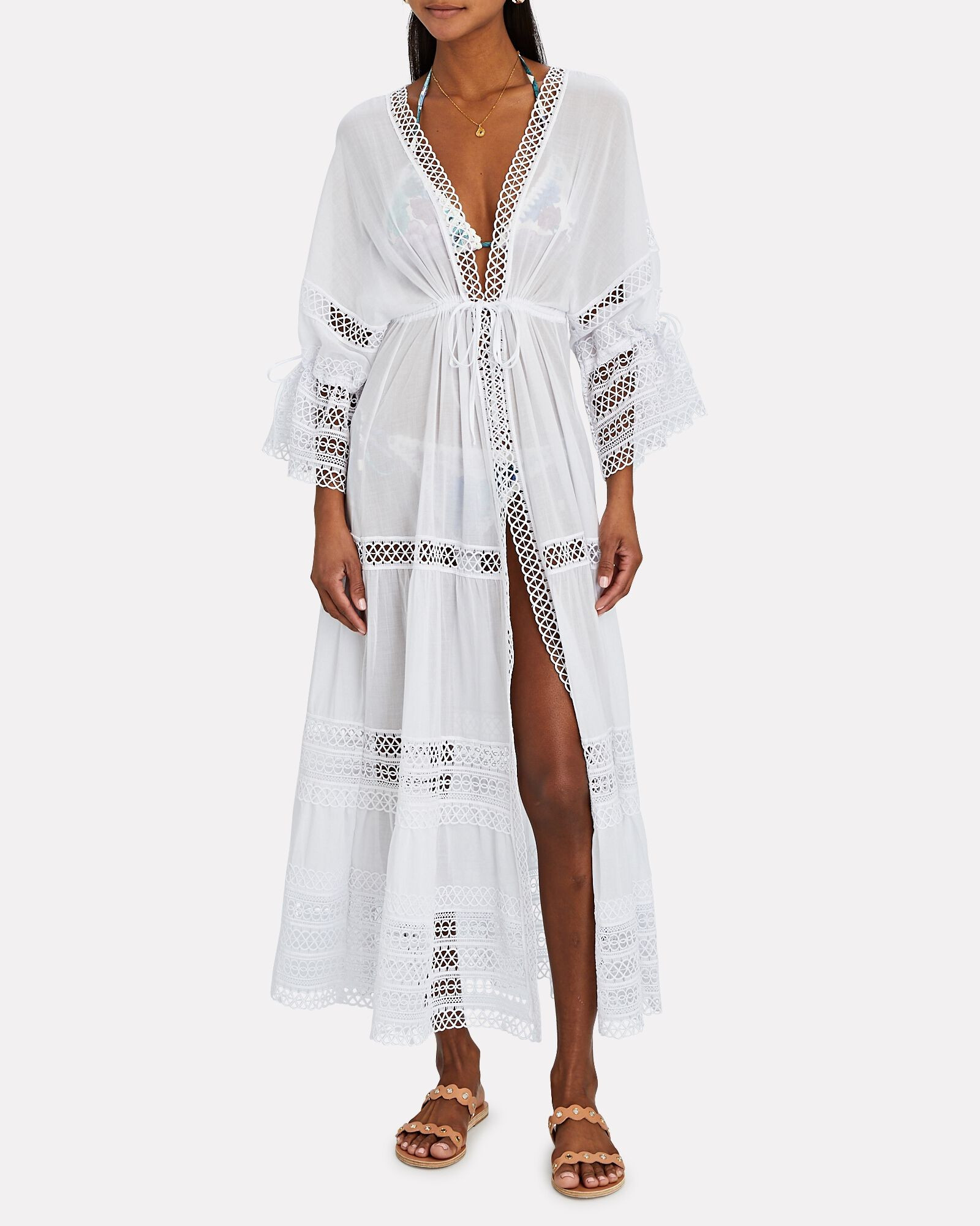 Claire Tie-Front Kaftan Dress | INTERMIX