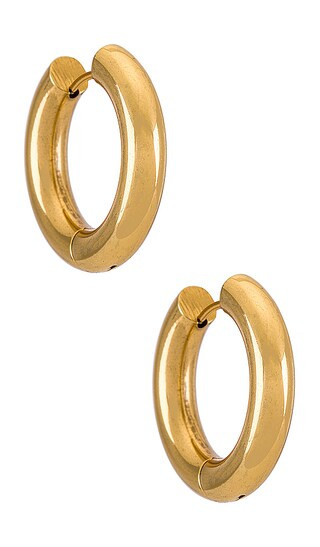 Electric Picks Jewelry Ringo Thick Earrings in Metallic Gold. | Revolve Clothing (Global)
