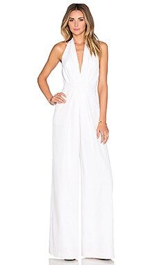 JILL JILL STUART Deep V Jumpsuit in Off White from Revolve.com | Revolve Clothing (Global)