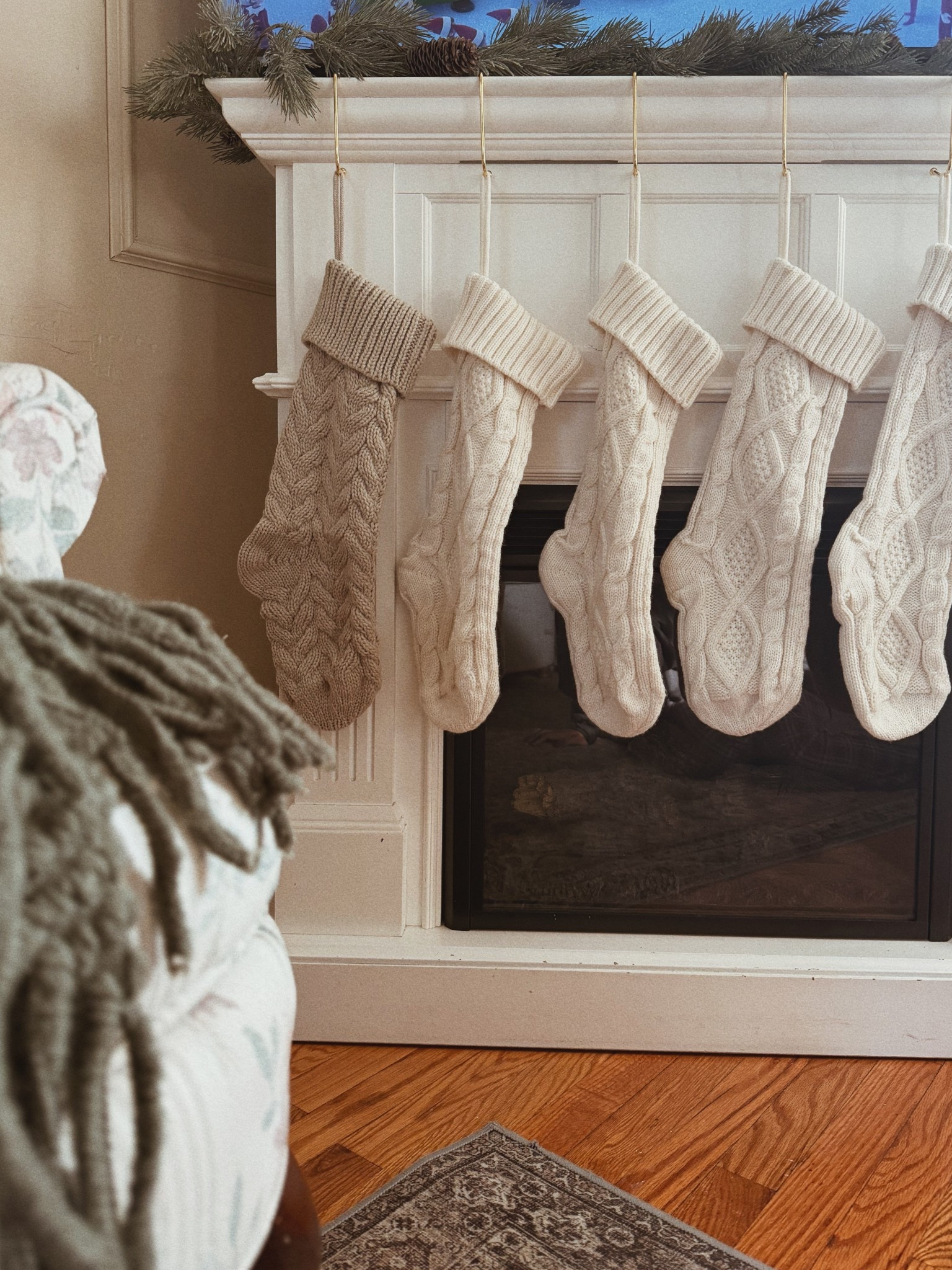 The christmas stockings and stocking hooks for our fireplace we got this year ❤️

#LTKSeasonal #LTKHoliday #LTKHome