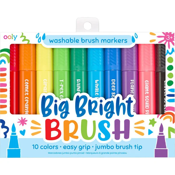 Big Bright Brush Markers | Maisonette