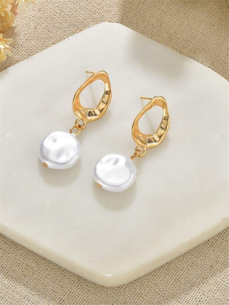 Faux Pearl Decor Drop Earrings | SHEIN