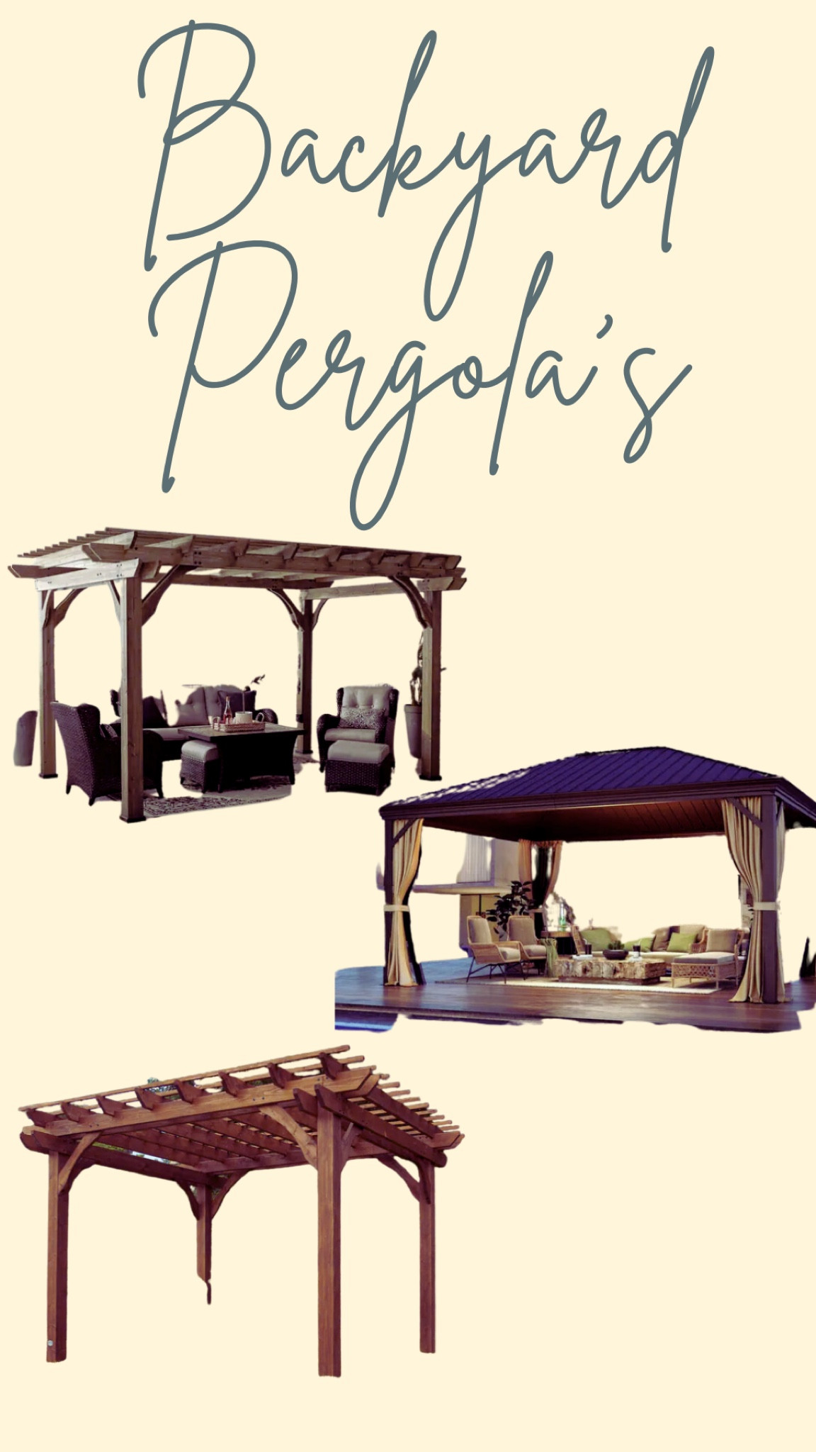 Take a look at these outdoor pergola’s!

#LTKSeasonal #LTKunder50 #LTKhome