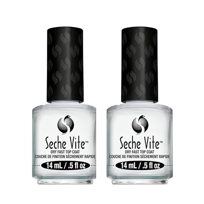 Amazon.com: Seche Vite Dry Fast Top Coat for Nail Polish and Manicure (2 pack, 0.5 oz) : Beauty &... | Amazon (US)
