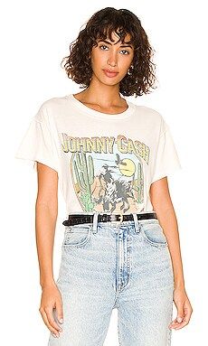 DAYDREAMER Johnny Cash Ghost Riders In The Sky Reverse Girlfriend Tee in Stone Vintage from Revol... | Revolve Clothing (Global)