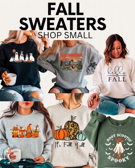 Halloween sweaters, fall tends, pumpkin spice, ghost sweaters, Etsy finds, graphic tees, halloween outfit, teacher outfit for halloween

#LTKSeasonal #LTKHalloween #LTKHoliday