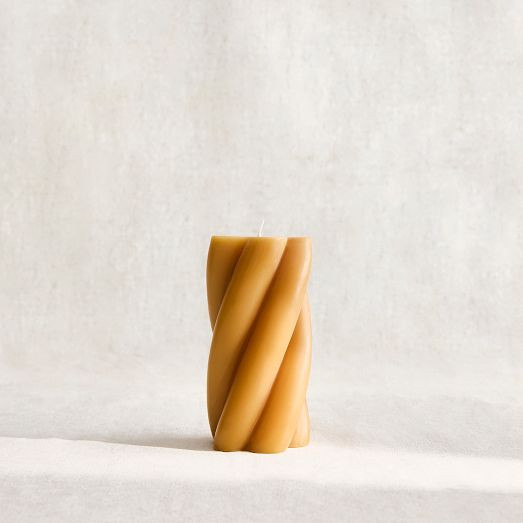 Signature Wax Twist Pillar Candles | West Elm (US)