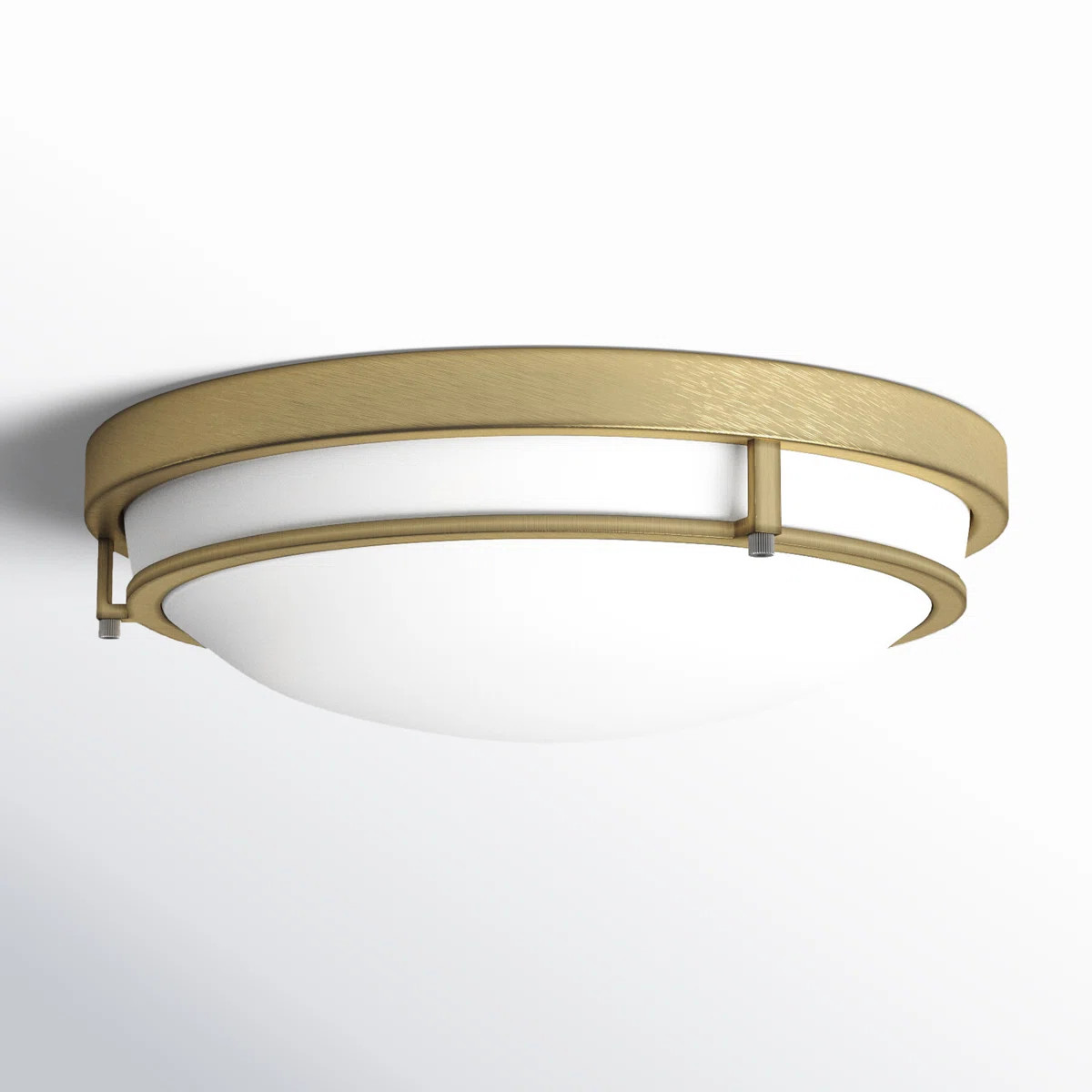 Aaru 2 - Light 13'' Simple Bowl Flush Mount in Natural Brass | Wayfair North America