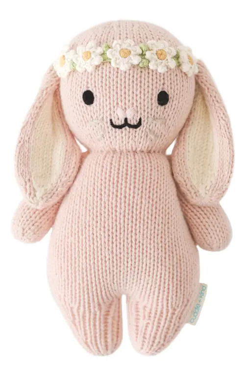 cuddle+kind Baby Bunny Flower Crown Stuffed Animal in Pink at Nordstrom | Nordstrom