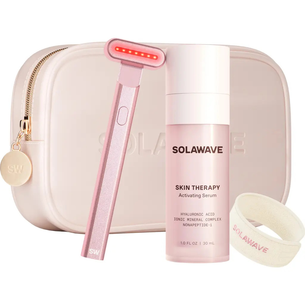 SolaWave 4-in-1 Red Light Skin Care Wand Set in Pink at Nordstrom | Nordstrom