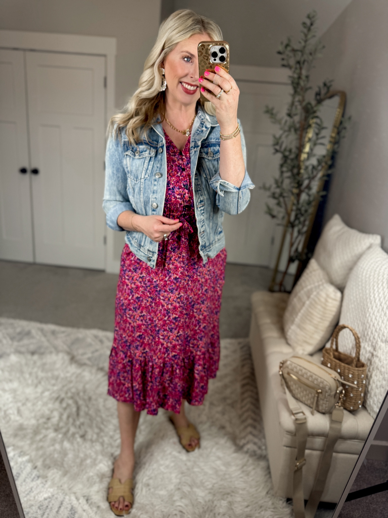 Daily try on, Walmart outfit, Walmart fashion, Walmart try on, floral dress, time and tru, midi dress, old navy jean jacket 

M in both!

#LTKsalealert #LTKSeasonal #LTKfindsunder50